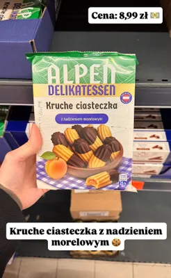 Kruche ciasteczka z nadzieniem morelowym  promocja w Biedronka