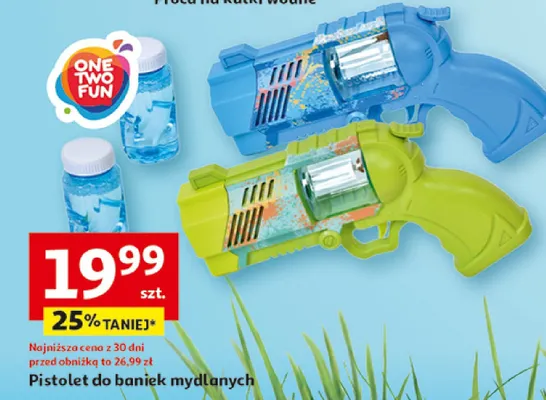 Pistolet do baniek mydlanych promocja w Auchan