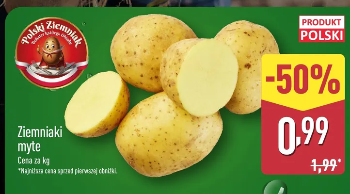 Ziemniaki myte promocja w Aldi