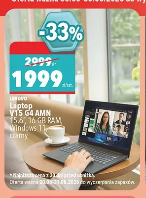 Laptop Lenovo V15 G4 AMN promocja w Biedronka