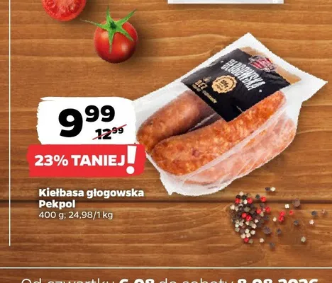 Kiełbasa głogowska Pekpol promocja w Netto