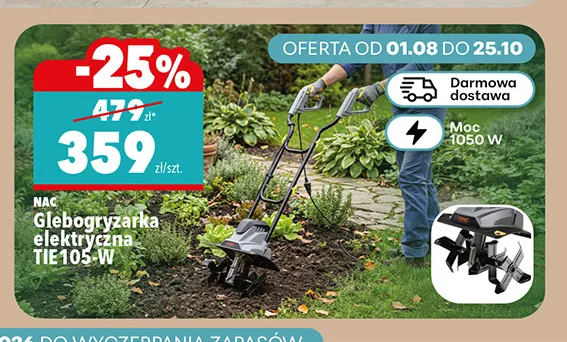 Glebogryzarka elektryczna TIE105-W Nac promocja w Biedronka