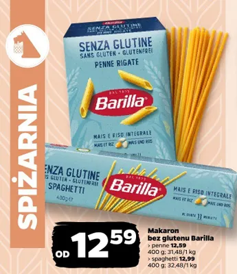 Makaron penne rigate bez glutenu Barilla promocja w Netto