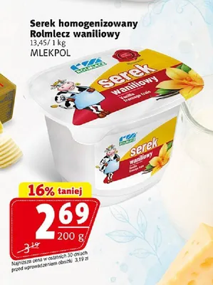 Serek homogenizowany Rolmlecz waniliowy promocja w Prim Market