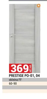 Drzwi PRESTIGE PO-01,04 okleina FF 60-90 promocja w Merkury Market