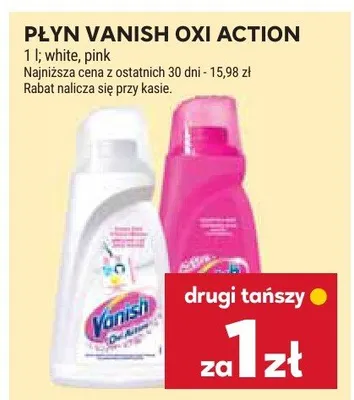 Płyn vanish oxi action white, pink promocja w Stokrotka