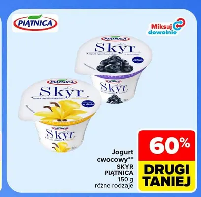 Jogurt owocowy Skyr Piątnica promocja w Carrefour Market