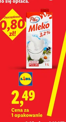 Mleko UHT 3,2% promocja w Lidl