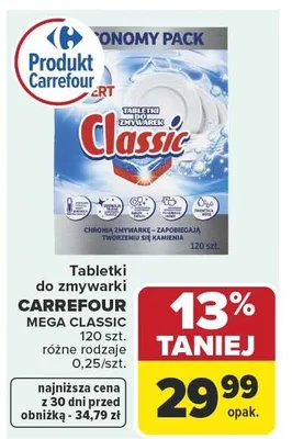 Tabletki do zmywarek K-classic promocja w Carrefour Market
