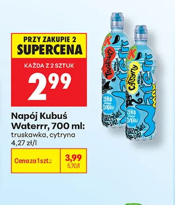 Napój Kubuś Waterrr cytryna promocja w Biedronka