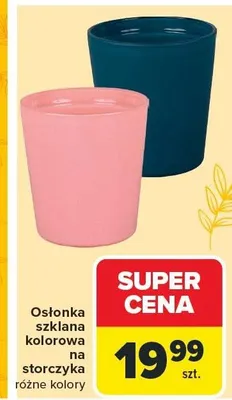 Osłonka szklana kolorowa ze storczyką różne kolory promocja w Carrefour