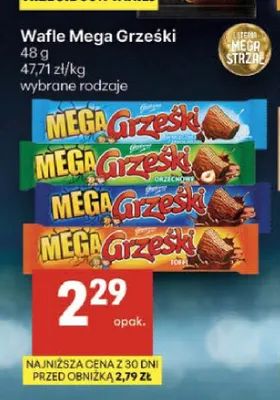 Wafel Mega Grześki Orzechowe promocja w Delikatesy Centrum
