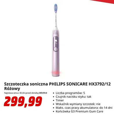 Szczoteczka soniczna Philips Sonicare różowa promocja w Media Markt