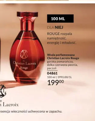 Woda perfumowana Christian Lacroix Rouge promocja w AVON