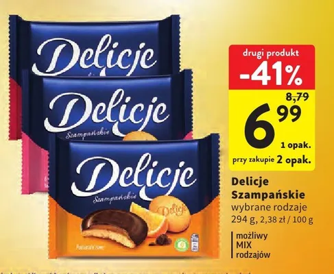 Ciastka szampańskie wybrane rodzaje promocja w Intermarche