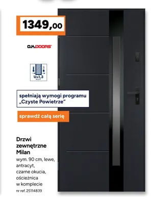 Drzwi zewnętrzne Milan O.K.Doors promocja w Bricoman