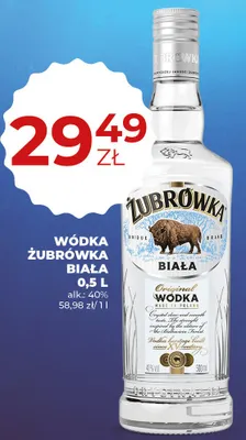 Wódka Żubrówka Biała 0,5L promocja w Duży Ben