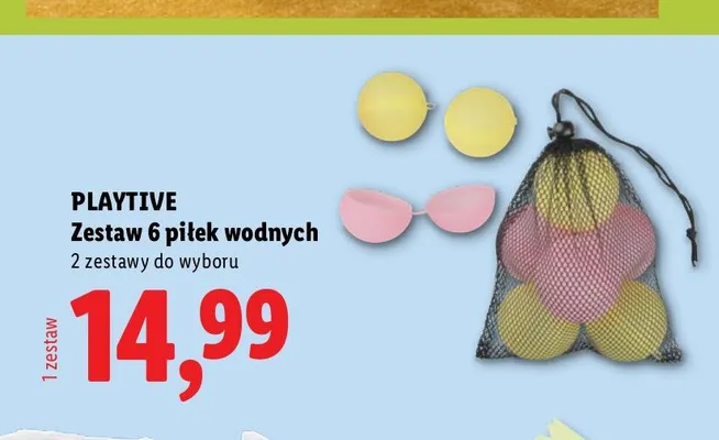 Zestaw 6 piłek wodnych Playtive promocja w Lidl