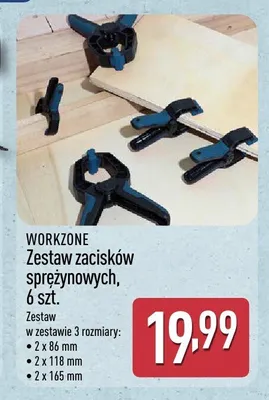 Zestaw zacisków sprężynowych WORKZONE 6-pak promocja w Aldi