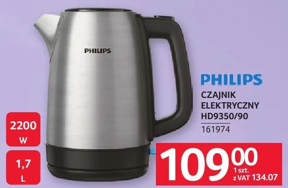 Czajnik elektryczny HD9350/90 PHILIPS promocja w Selgros