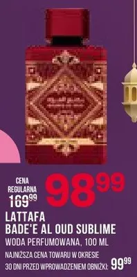 Woda perfumowana bade-e al oud sublime promocja w Drogerie Natura