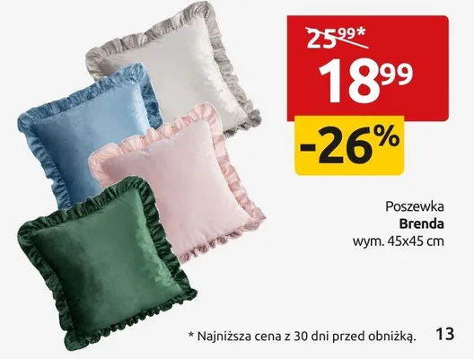 Poszewka Brenda wym. 45x45 cm promocja w Black Red White