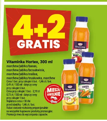 Sok Vitaminka Hortex marchew promocja w Twój Market