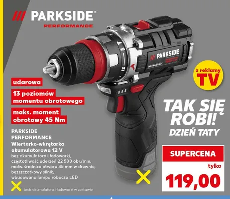 Wiertarko-wkrętarka akumulatorowa Parkside Performance 12V promocja w Kaufland