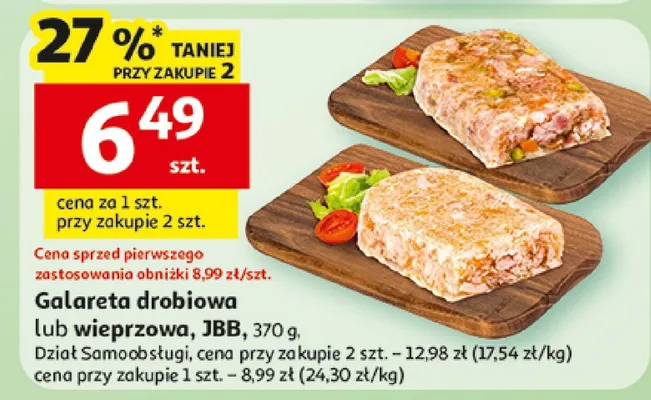 Galareta drobiowa lub wieprzowa JBB promocja w Auchan