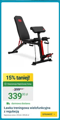 Ławka treningowa wielofunkcyjna z regulacją Sapphire promocja w ERLI