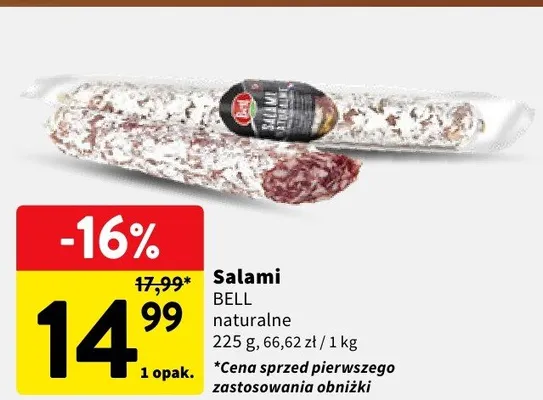 Salami naturalne promocja w Intermarche
