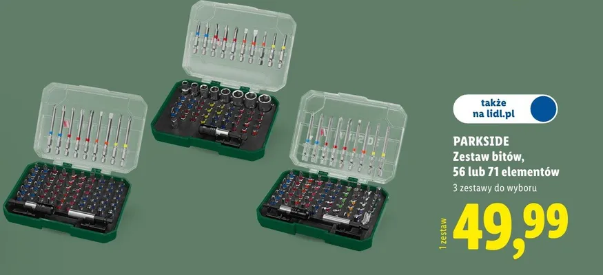 Zestaw bitów 56 elementów promocja w Lidl