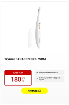 Trymer Panasonic ES-WR51 promocja w Media Expert