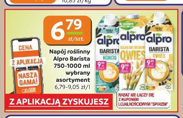 Napój roślinny Alpro Barista promocja w Społem Częstochowa