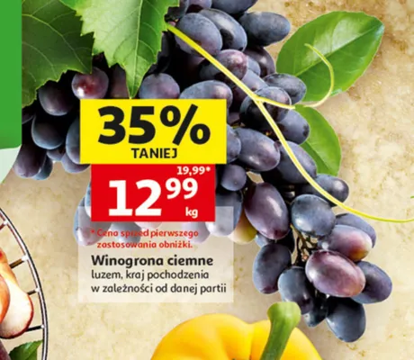 Winogrona ciemne luzem promocja w Auchan
