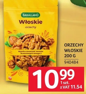 Orzechy włoskie Bakalland promocja w Selgros
