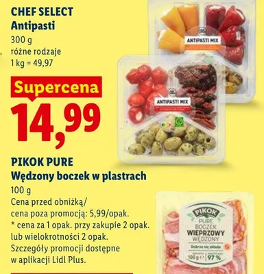 Wędzony boczek w plastrach Pikok Pure promocja w Lidl
