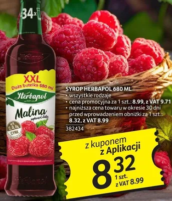Syrop Herbapol 680ml wszystkie rodzaje 382434 promocja w Selgros