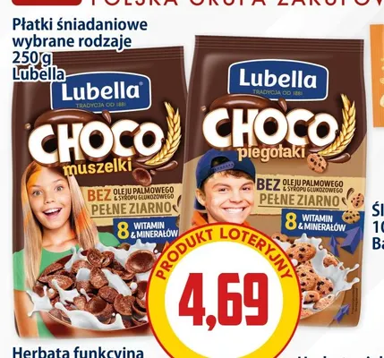 Płatki śniadaniowe Choco piegotaki Lubella promocja w Kupiec