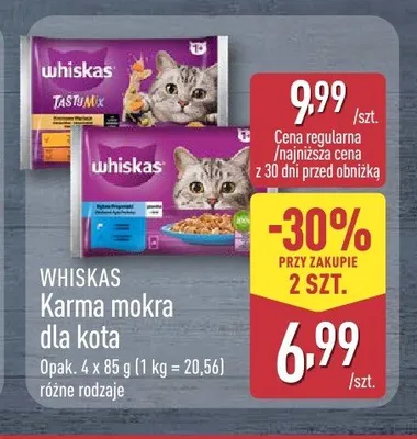 Karma mokra dla kota Whiskas Tasty Mix promocja w Aldi