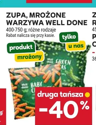 Zupa, mrożone warzywa Well Done promocja w Stokrotka