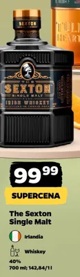 Whiskey The Sexton Single Malt 40% Irlandia promocja w Netto