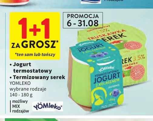 Jogurt termostatowy Yomleko promocja w Intermarche