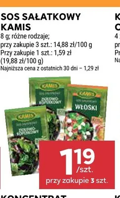Sos sałatkowy koperkowo-ziołowy Kamis promocja w Stokrotka
