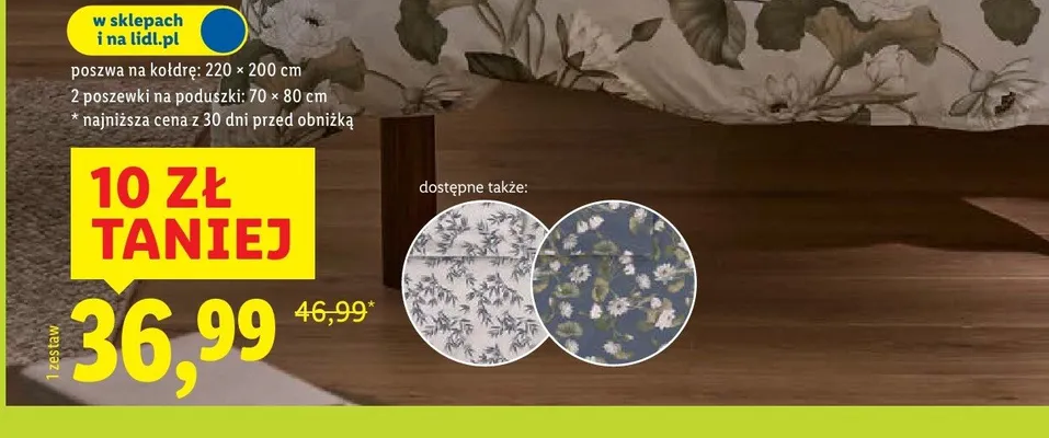 Pościel z mikrowłókna satynowego 220x200cm promocja w Lidl