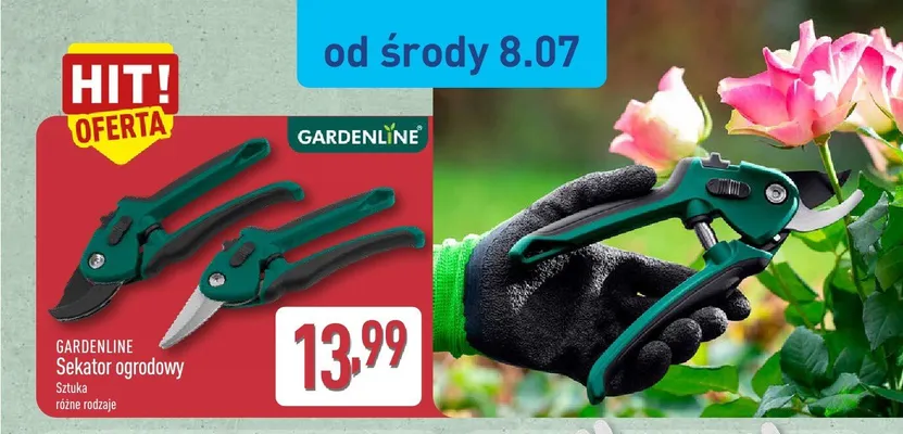 Sekator ogrodowy Gardenline promocja w Aldi