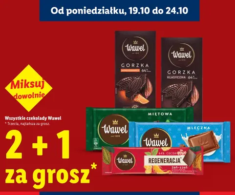 Czekolada miętowa Wawel promocja w Lidl