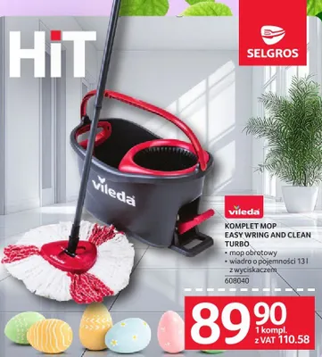 Komplet mop Vileda Easy Wring and Clean Turbo promocja w Selgros