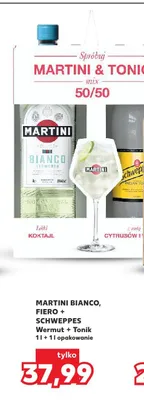 Zestaw wermut Martini Bianco + tonik Schweppes promocja w Kaufland