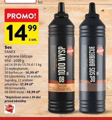 Sos arabski pikantny Fanex promocja w Intermarche
